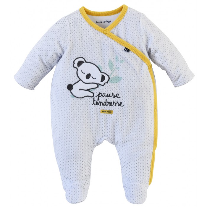 pyjama bebe garcon en velours a motif koala bleu bebe